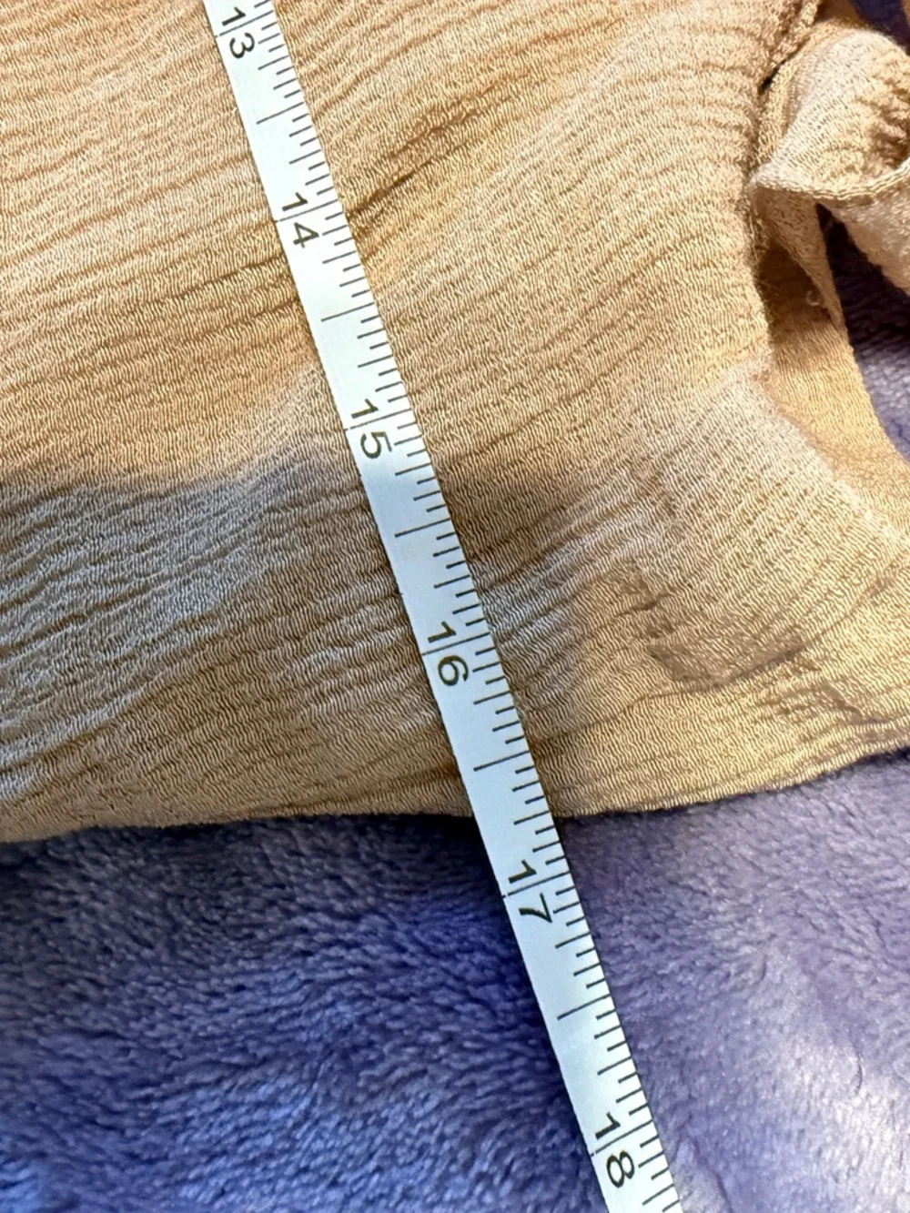 Sweet Lovely by Jen Taupe Textured Wide Leg Jumpsuit Tie Back Small NWOT - Picture 8 of 9